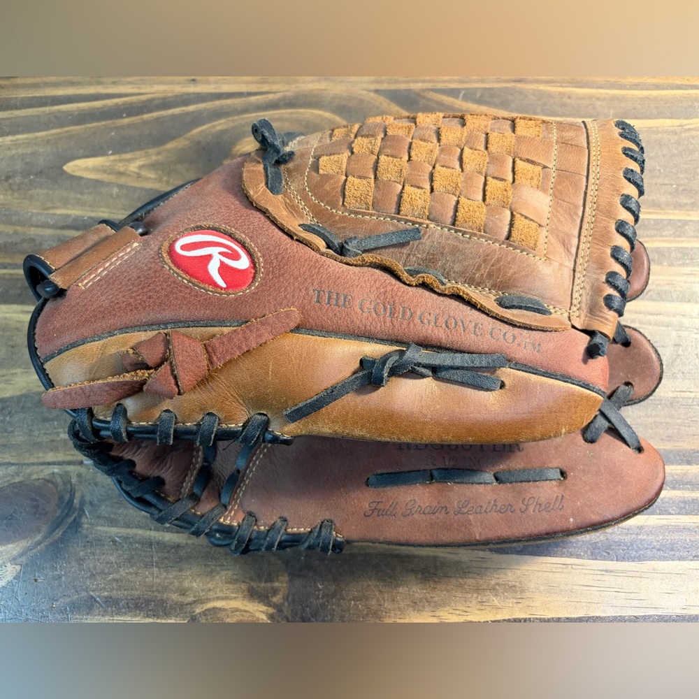 Rawlings RBG36TBR RH 12.5" Leather Zero Shock Baseball Glove Left Hand Throw